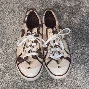 Tan/Brown Coach sneakers